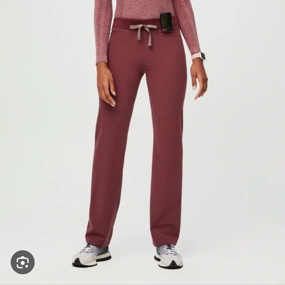 FIGS DARK CHERRY LIVINGSTON SCRUB PANTS